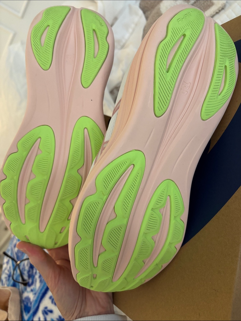 Asics Women's White Running Shoes with Soft Pink Accents - Picture 6 of 8